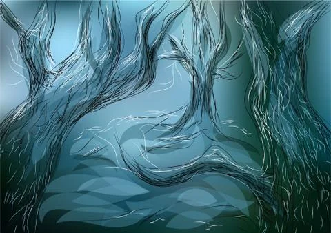 Lost forest Stock Illustration