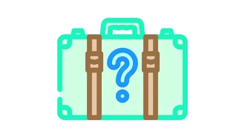 Lost found information color icon animation Stock Footage 327256903