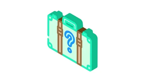 Lost found information isometric icon animation Stock Footage 327276128
