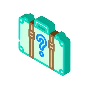 Lost found information isometric icon vector illustration 스톡 일러스트