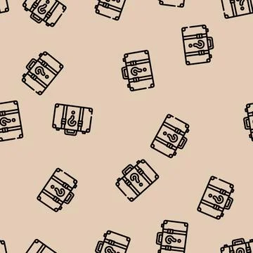 Lost found information line vector seamless pattern 스톡 일러스트