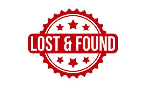 Lost &amp; Found Rubber Stamp Seal Vector Stock Illustration