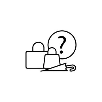 Lost items icon. Element of public services thin line icon Stock Illustration