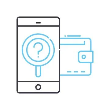 Lost items line icon, outline symbol, vector illustration, concept sign Stock Illustration