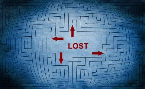 Lost maze concept イラスト素材
