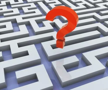 Lost in maze Stock Illustration