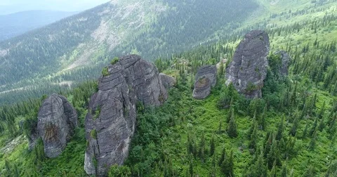 Lost mountain temples Stock Footage 84095115