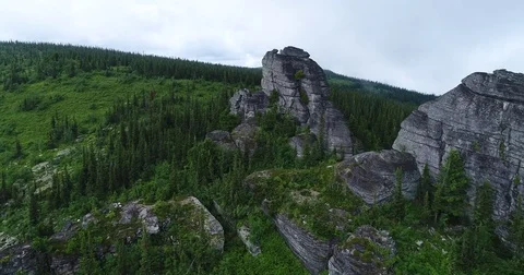 Lost mountain temples Stock Footage 84095355