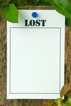 Lost notice Stock Photos