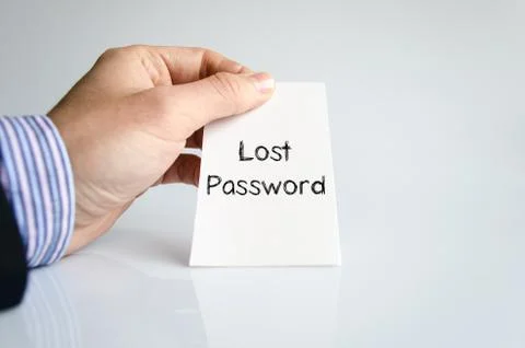Lost password text concept Foto stock