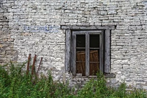 Lost place with old window Stock Photos
