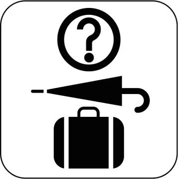 Lost property symbol, artwork Stock Illustration