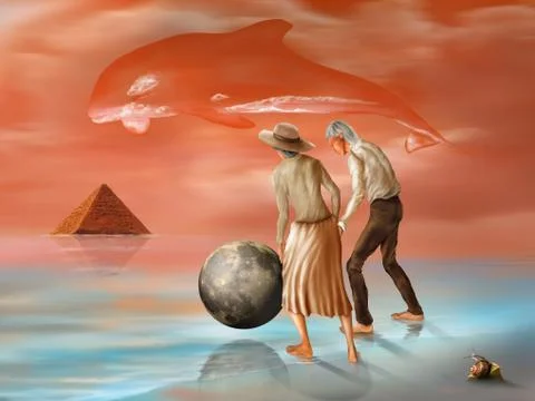 Lost pyramid Stock Illustration