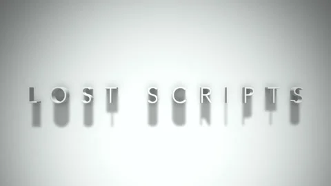 Lost scripts 3D title animation with shadows on a white background Stock Footage 297905520