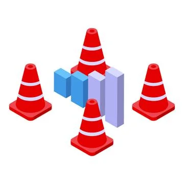 Lost signal icon isometric vector. Error service 스톡 일러스트