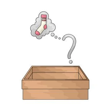 Lost sock illustration Stock Illustration