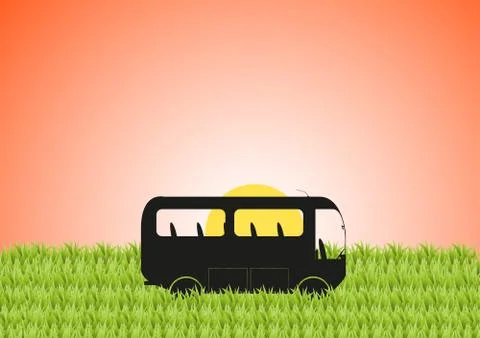 Lost at Sunset Illustrazione stock