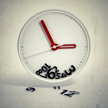 Lost time - concept scene illustration. Stock Illustration