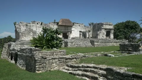 Lost in time at the mayan ruins of tulum, mexico Stock Footage 312079139