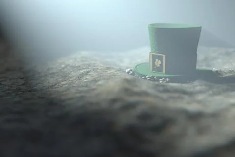 Lost Tiny Leprechaun Hat Stock Illustration