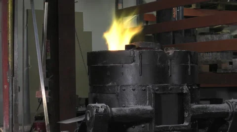 Lost wax bronze casting in a foundry Stock Footage 60029599