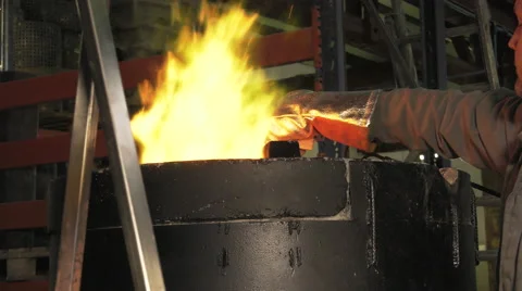 Lost wax bronze casting in a foundry Video stock 60029652