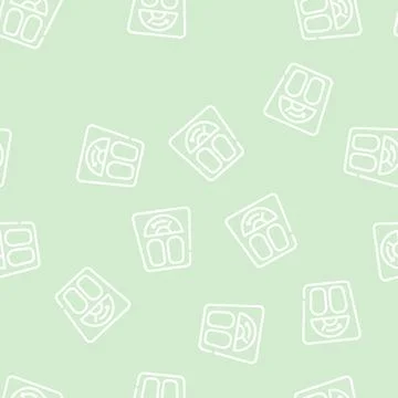 Lost weight line vector seamless pattern sign 库存插图