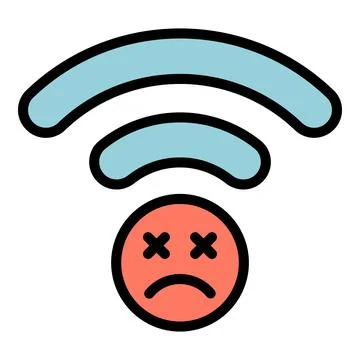 Lost wifi icon vector flat 스톡 일러스트