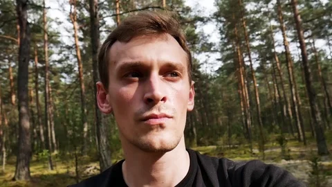 Lost in the woods Stock Footage 94491002