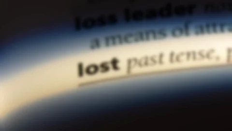 Lost word in a dictionary. Stock Footage 99562938