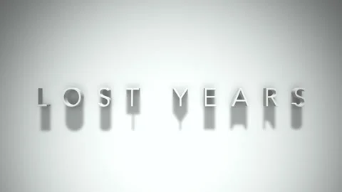 Lost years 3D title animation with shadows on a white background Vídeos de archivo 297389221