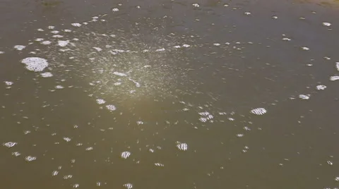 A lot of air bubbles in water Stock Footage 49929046