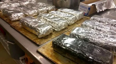 A lot of archipelago loaf, in a bakery Stock Footage 53081671