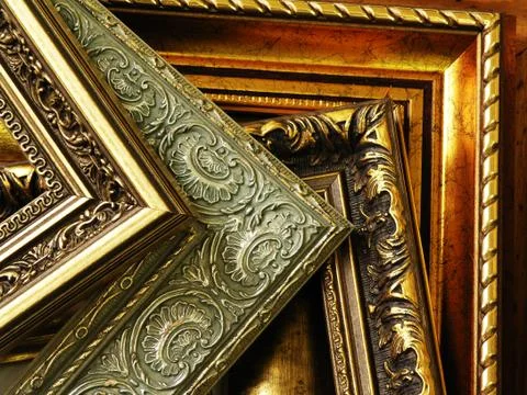 A lot of baguette frames Stock Photos