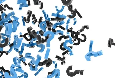 A lot of black and blue question marks Stock Footage 237699563