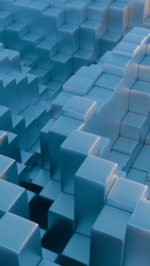 A lot of blue cubes Stock-Footage 309922391