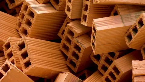Lot of Bricks Texture Stock Footage 79215414