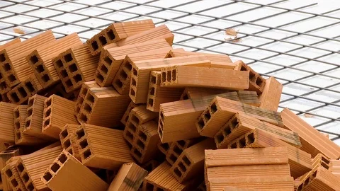 Lot of Bricks Texture Stock Footage 79215450