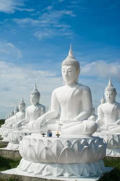 Lot of buddha statue Stock Photos
