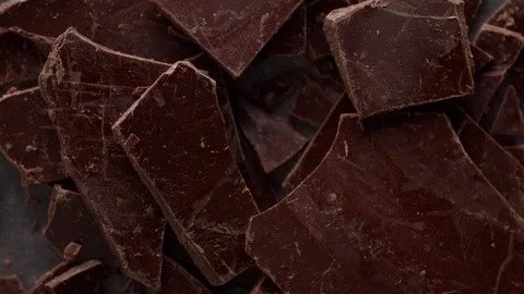 A lot of chocolate sheets breaking and moving Stock Footage 86316372