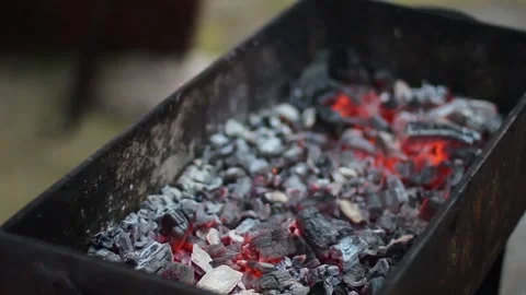 A lot of coal. Put out the fire Stock Footage 130741143