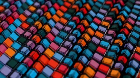 A lot of colorful cubes Stock-Footage 309948465