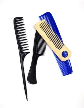 Lot of combs on a white background. 写真素材