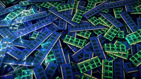 A lot of Computer Rams 動画素材 145185639