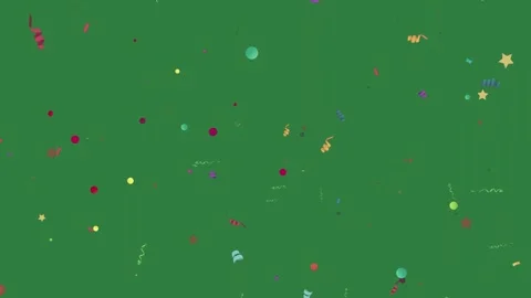 Lot of con confe and bunch balloons on it isolated isolated on green screen Stock-Footage 336858874