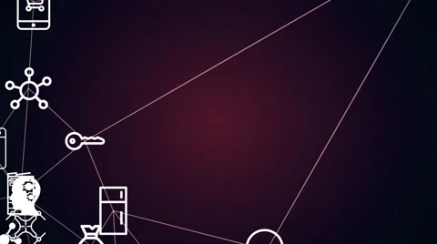 A lot of connections between things and creating cloud shape, cloud technology, Stock Footage 68410694