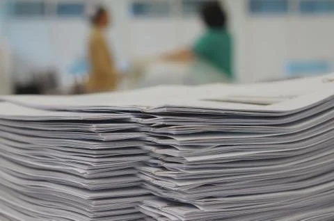 Lot of copy document at office Stock Photos