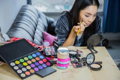 Lot of cosmetics. Stock Photos
