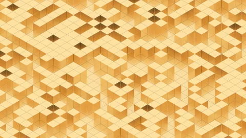 A lot of cubes on the surface of the whole screen. Volumetric wave-like movement Stock Footage 118267071