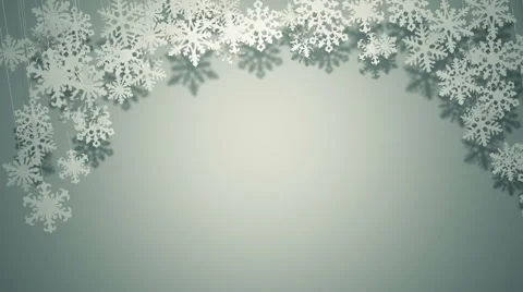A lot of different paper snowflakes swinging Christmas card Stock Footage 44353222